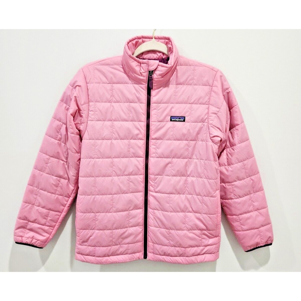 Patagonia Girl's Nano Puff Insulated Brick Quilt Jacket Planet Pink Size XL NEW